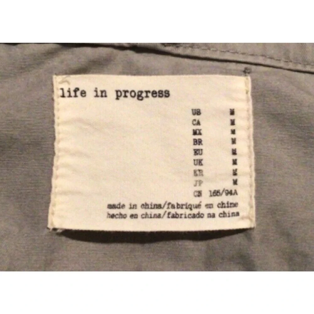 Life in Progress Gray Hooded Zip Jacket Women's Size M – See Description